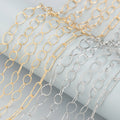 C304 1m/lot DIY Chain Nickel-Free 18k Gold & Rhodium Plated Copper Jewelry Bracelet & Necklace Making Findings