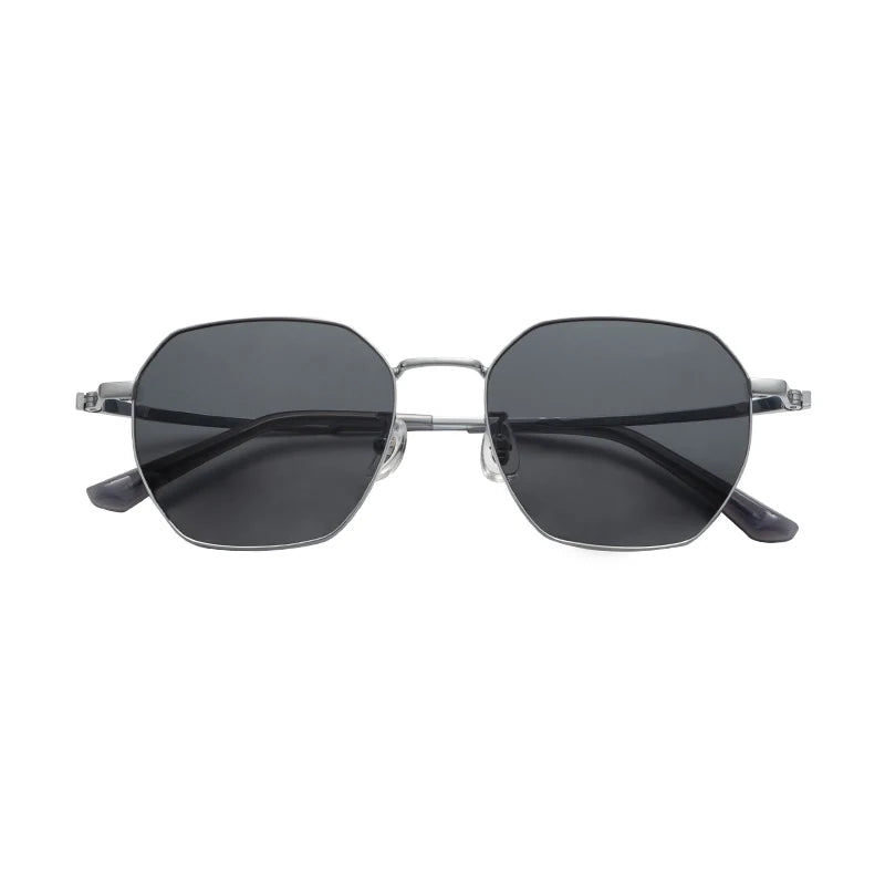 Designer Vintage Titanium Metal Frame Sunglasses Fashion Brand Polarized Vintage Sun Glasses