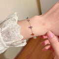 Rinhoo Delicate Colorful Natural Stone Bracelet Simple Link Chain Cute Crystal Women Girl Fashion Summer Bracelet