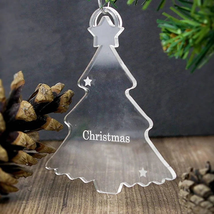 Customized OEM Laser Cutting Acrylic Cut Acrylic Christmas Tree Ornament