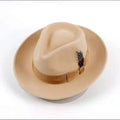 Unisex R149 Adult Top Hat 100% Woolen Brim Fedora Cap Gentleman Style for Casual and Formal Scene