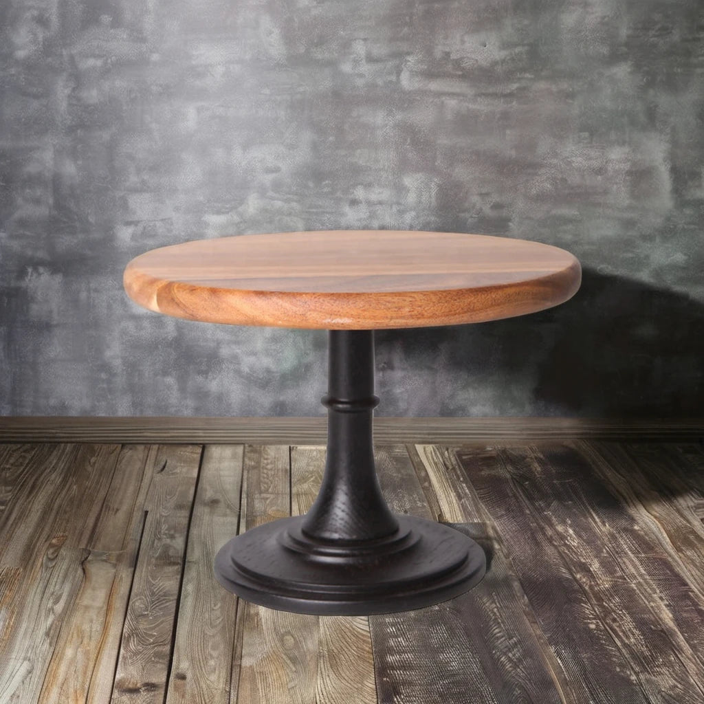 Solid Wood Round Cake Stand Tall Dessert Cake Rack for Thanksgiving Christmas Easter & Valentine's Day Wedding Parties