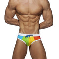 Men's Sexy Low Waist Board Shorts and Swim Trunks Rainbow Triangle Design