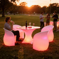 Modern Portable LED Cocktail Bar Luminous Plastic Mobile Counter for Hotels Contemporary Design