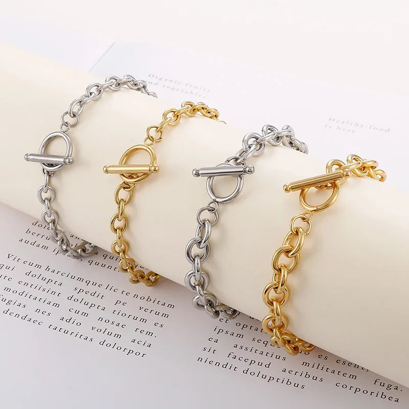 Manufacture Price DIY T Hook Bracelet Custom Logo OT Stainless Steel Bracelet