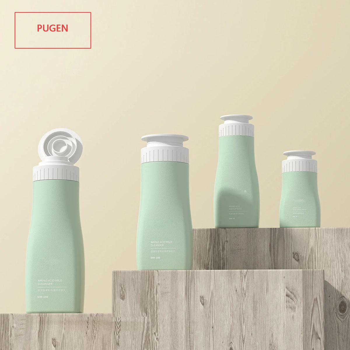 100ml PE Plastic Travel Squeeze Bottle with Pump Cosmetics Clamshell Packaging for Skin Care Serum & Face Mask Travel MegaBDM