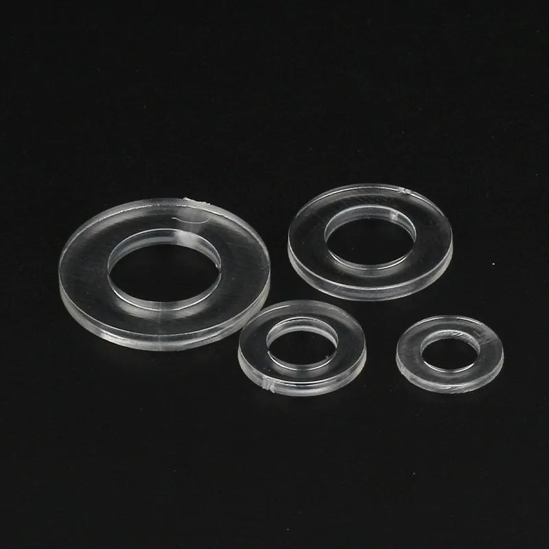 Din Standard M2 M3 PVC POM Plastic Fastener Round Flat Ring Plain Washers Thin Gasket Insulation Clear Spacer Nylon Gasket