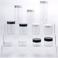40ml Round PET Transparent Plastic Can with White Cap for Eye Cream and Skin Care Cosmetics
