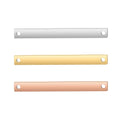 35mm Mirror Polished Rectangle Strip DIY Jewelry Findings Stainless Steel Bar Charms for Bracelet Connector Making
