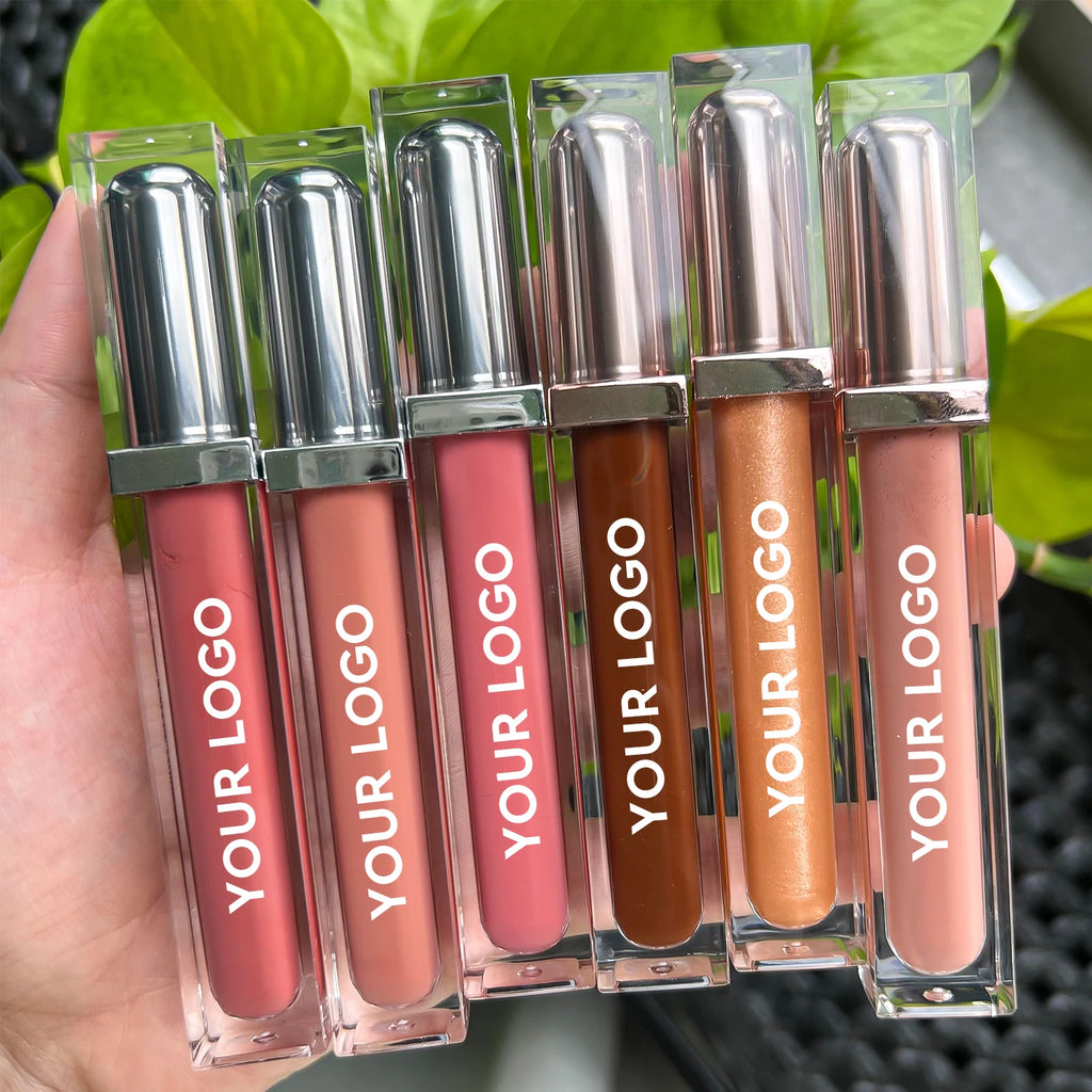 Shiny Vegan Lip Gloss Personalized Wholesale Matte Finish Lipstick Non-stick Cup Emtpy Lipgloss Containers