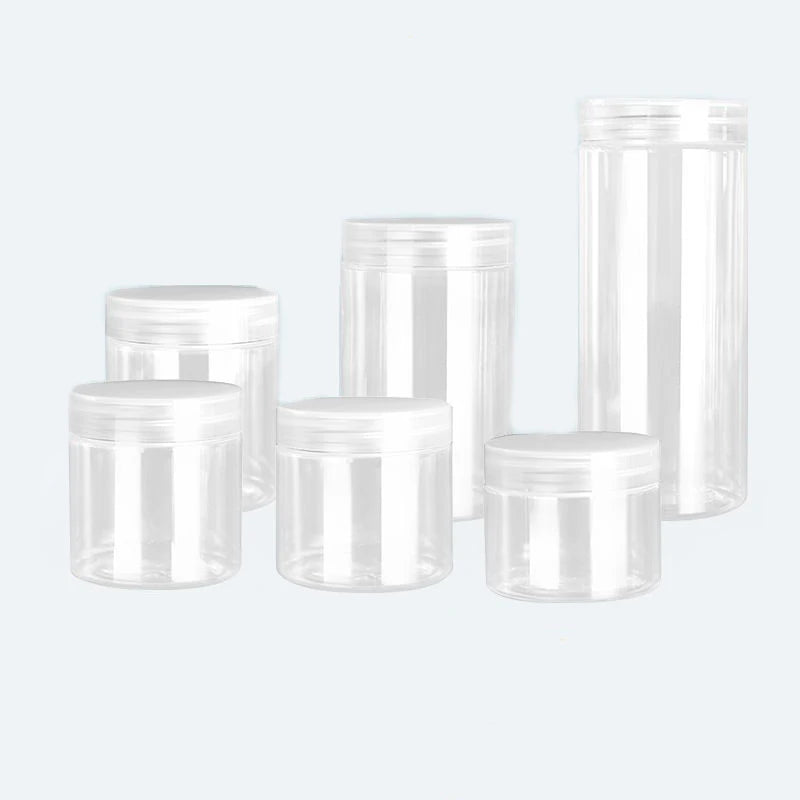 100/150/180/200/250/300/400/500ml Plastic Food Jars Kitchen Cookie Sealed Cans Kitchen Storage Organization Food Storage Box
