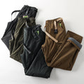 Fashion Leisure Windproof and Waterproof Outdoor Plus Velvet Padded Men Casual Pants Straight Multi-bag Men's Overalls Trousers.