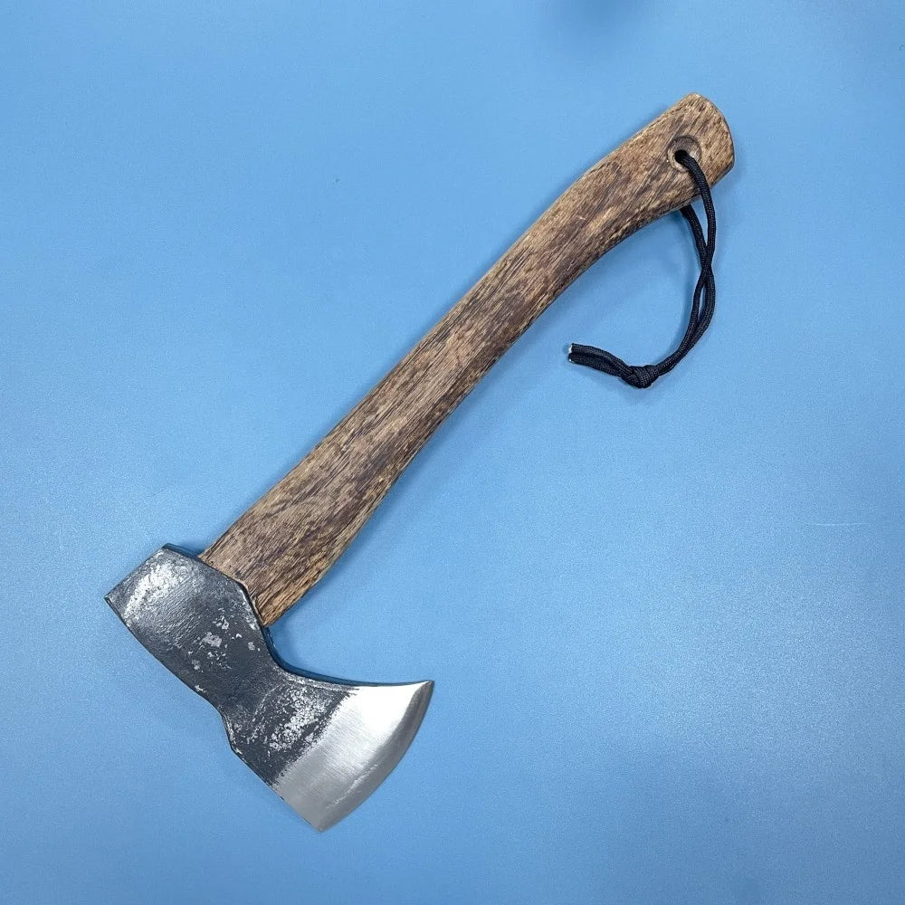 ZC45CY1 Builder's Hatchet High Carbon Steel Axe Forest Gardening Carbonized Wooden Handle Cutting Tool