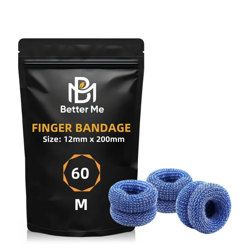 60 PCS Finger Bandage First Aid Tubular Finger Sleeves for Sprains and Swelling Finger Support Product