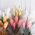 Wholesale 5 Heads of Reed Straw  Pampas Grass Artificial Flowers for  Home Decor