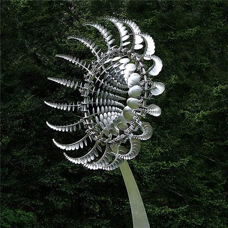 Garden Decoration Unique and Magical Metal Windmill Outdoor Wind Spinners Yard Patio Ornament Wind Catchers Yard Metal Windmill