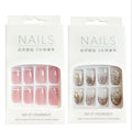 2023 Hot Sale Portable False Nail Packaging Box Custom logo Nail Beauty Art Paper Box with Inner Plastic Box 24pcs/set