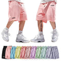 Wholesale 100% Cotton French Terry Men Shorts Custom Logo Casual Outdoor Sports Board Shorts with Pattern