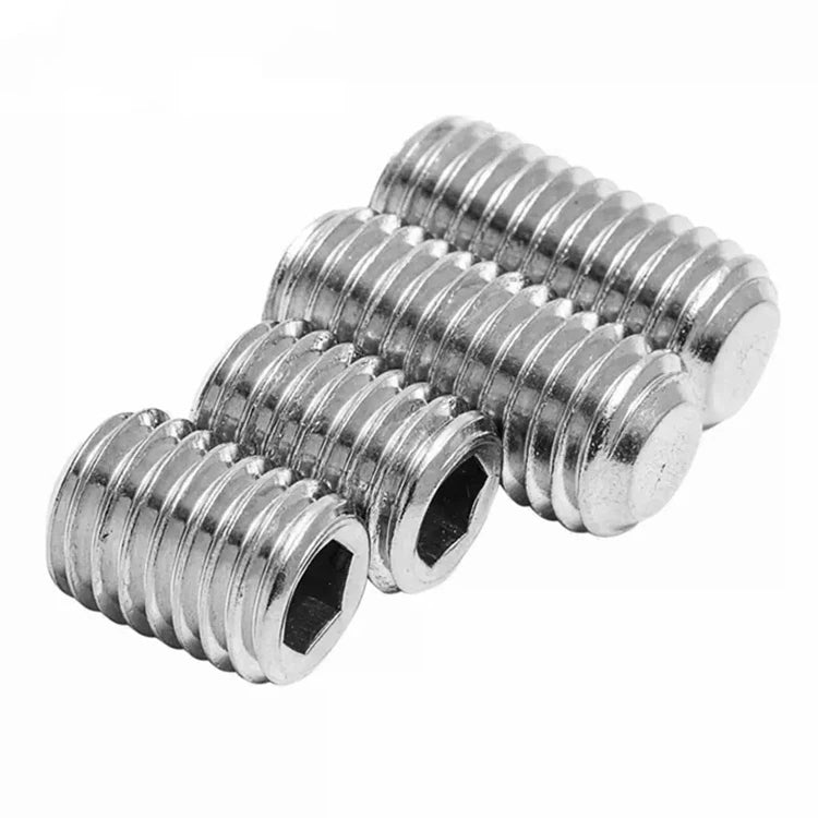 M2 M3 M4 M5 M6 M8 M10 DIN913 Stainless Steel Headless Allen Hex Socket Set Screw With Flat Point Grub Screw