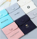Lilai Microfiber Modern Luxury Square 8x8cm Lightweight Envelope Drawstring Satin Cute Small Card Jewelry Pouch Bag with Logo