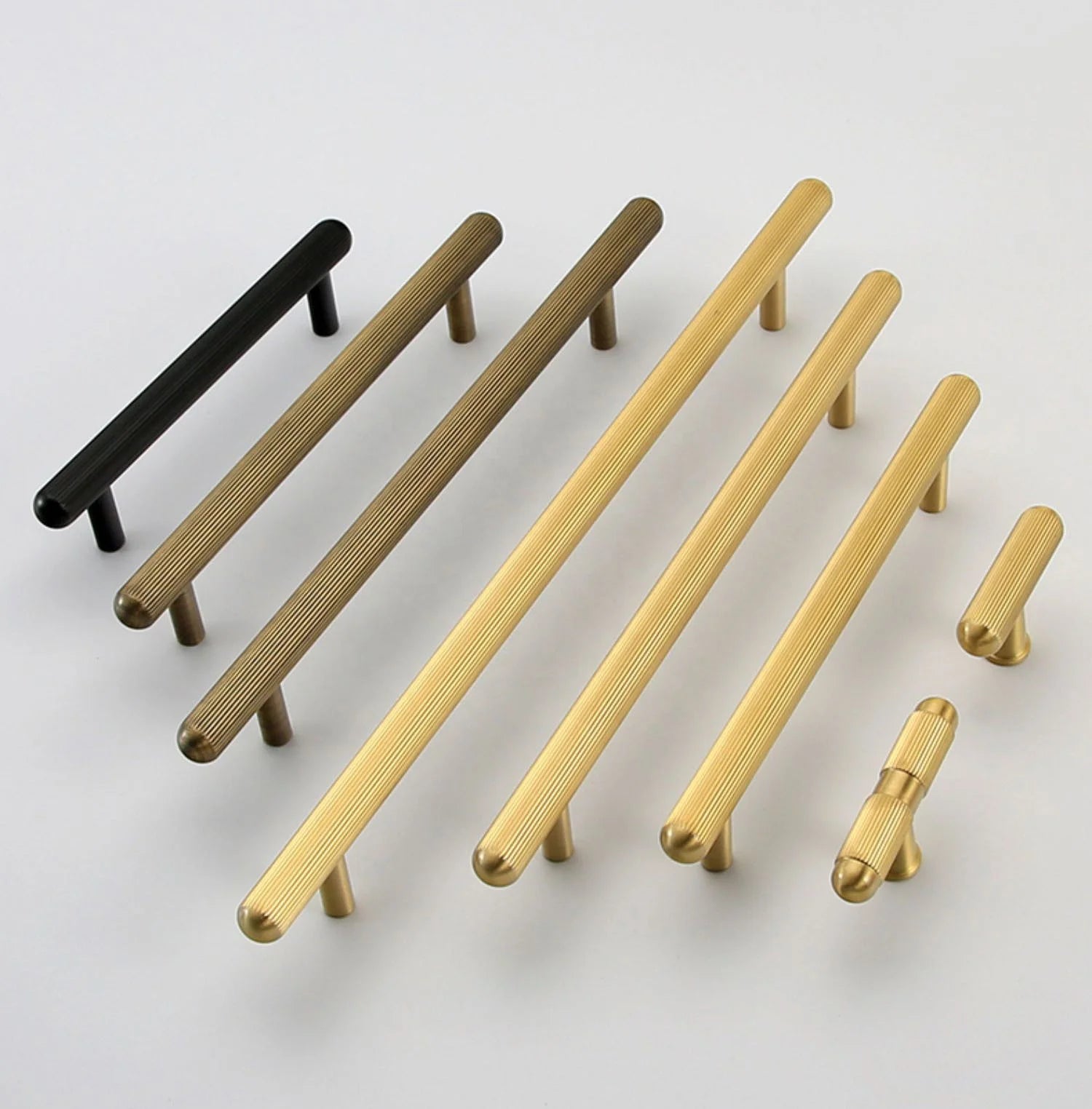 Hot sale black gold chrome antique coffee solid brass kitchen cabinets door handles and knobs