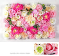 40x60cm Customized 3D Effects Mix Plant Flower Wall Mats Artificial Florals Wall Rose Panel for Yoga Shop Decoration