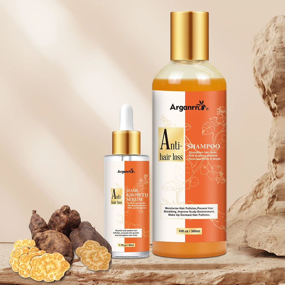 Polygonum Multiflorum Angelica Welcome Test Hair Care Set Anti LOSS Shampoo Hair Growth Serum