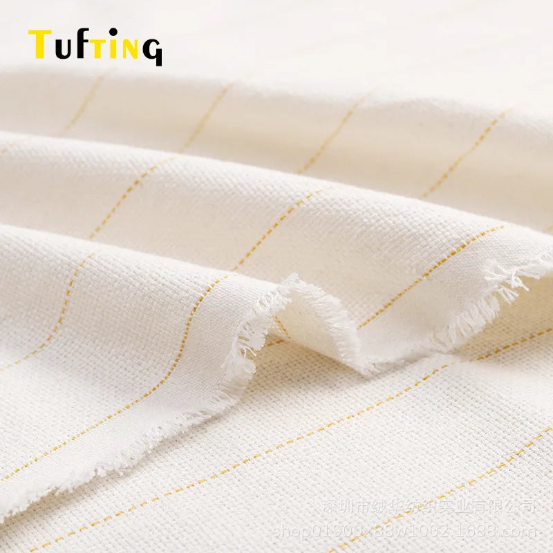 White Breathable Woven Cotton/Polyester Medium Weight Embroidery Roll Carpet Backing Tufting Fabric Primary Monks Cloth for
