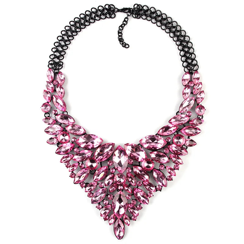 Custom Luxury Crystal Necklace Exaggerated Dinner High-end Necklace Female Clavicle Chain