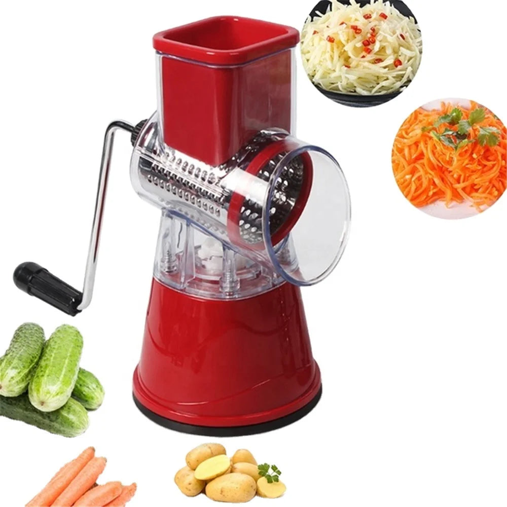 Vegetable Slicer Manual Kitchen Accessories Grater Vegetable Chopper 3 in 1 Round Cutter Potato Spiralizer Home Gadget Tool Item