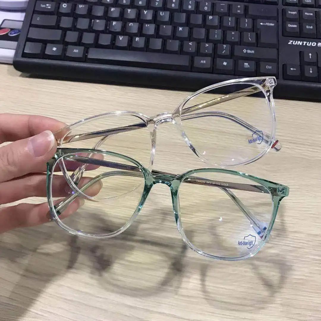 DOISYER 2021 Adult Gaming Glasses TR90 Metal Frame 100% Anti-Light Blue Filter Anti-Fog Solid Pattern Optimal Light Protection