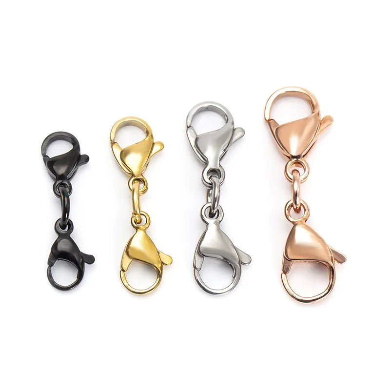 Hot Sale Double Opening Lobster Extender Necklace Clasp Connector Bracelet Extension for DIY Jewelry Making Women Girls
