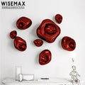 WISEMAX FURNITURE Light Luxury Sample Irregular Shape Wall Decoration Hotel Living Room Stainless Steel Wall Hanging Decoration