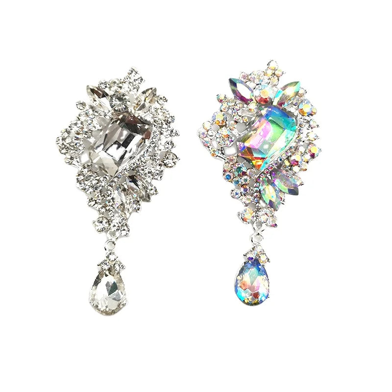 Shiny Crystal AB Aurore Boreale Color Rhinestone Brooch Pin for Garment Wedding Party and Social Event Accessories