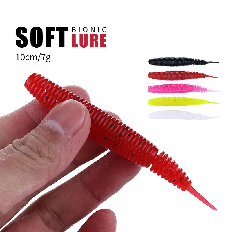 HENGJIA Wholesale Different Colors Pupa Bait Soft Fishing Lure Fat Worm Soft Lure for Fishing Bass Perch