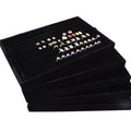 100 Slots 35x24x3cm Stackable Velvet Wood Jewellery showcase Jewelry Organizer Packaging Display Tray for Bracelet Necklace Ring