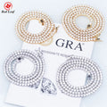 Redleaf 18K White Gold Plated 925 Sterling Silver Tennis Bracelet 3/4/5MM D Color VVS Moissanite 3/4/5MM D Color VVS Moissanite
