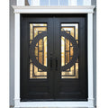 China Top Supplier Custom Nigeria Iron Doors Exterior Iron Entry Doors Double Modern Iron Doors