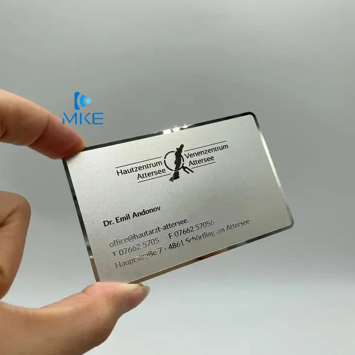 Mirror Body Silver Letters Mirror Metal Cards