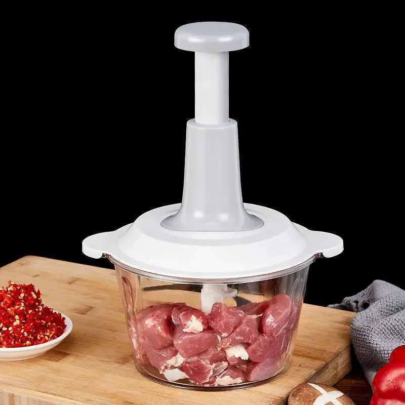 1.5L Vegetable Whisk Food Processor Press Blender Food Slicer Garlic Lazy Push Onion Chopper Kitchen Fruit Cutter Meat Grinder