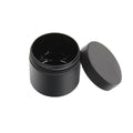 4oz 8oz 120g 250g Matte Black PET Plastic Cream Jar With Matte Black Lid