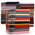 Zifeng OEM Chal Poncho Tejido Gruesos Wholesale Winter Plain Tassel Cashmere Women's Scarf Shawl