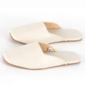 Handmade Breathable Waterproof Casual Square Toe Solid Color Flat Mules Genuine Sheepskin Leather Slippers for Women