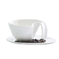 new design Creative ceramic coffee cup customization special shaped cup and and saucer set