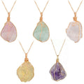Hot Selling Gold Designer Charms Natural Crystal Charms Quartz Healing Crystal Pendant for Necklace Jewelry Making