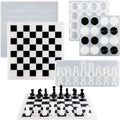 Epoxy Resin International Chess Molds  DIY Checkerboard Piece Making Chess Game Silicone Molds