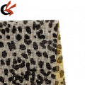 Fashion Leopard Print Black and clear Full Crystals Heat Transfer Iron on Rhinestone Mesh Sheet
