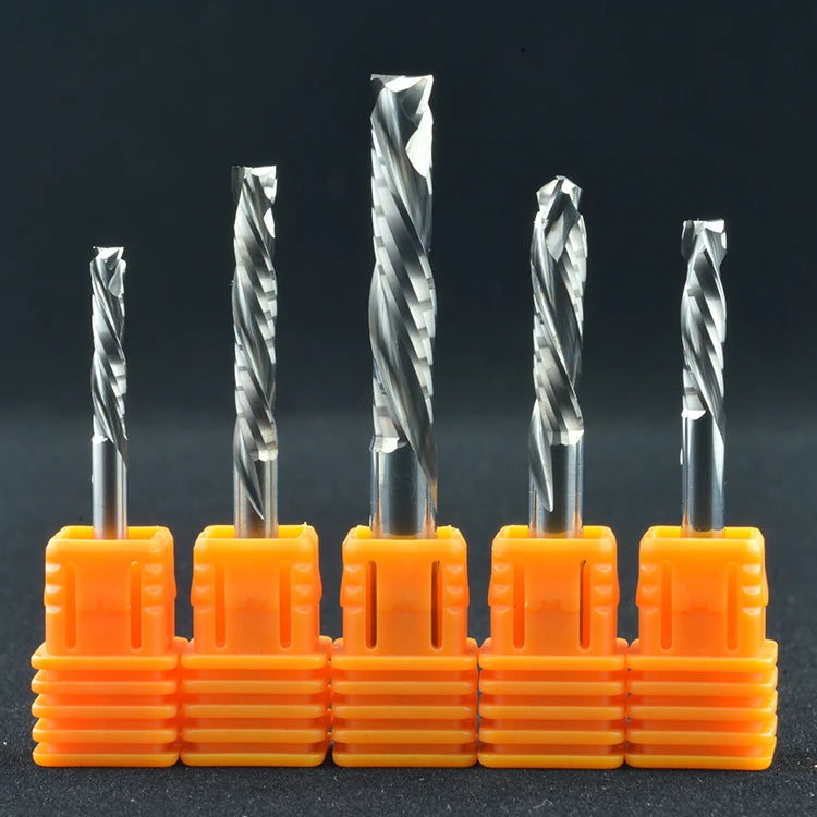 CNC Router Bit 2 Flute up Down Cut Carbide End Mill 3.175-12mm Shank Compression Milling Cutter for Metal Aluminum Cutting