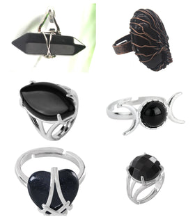 New Design Vintage Fashionable Adjustable Finger Jewelry Natural Black Onyx Stone Silver Plated Gemstone Ring
