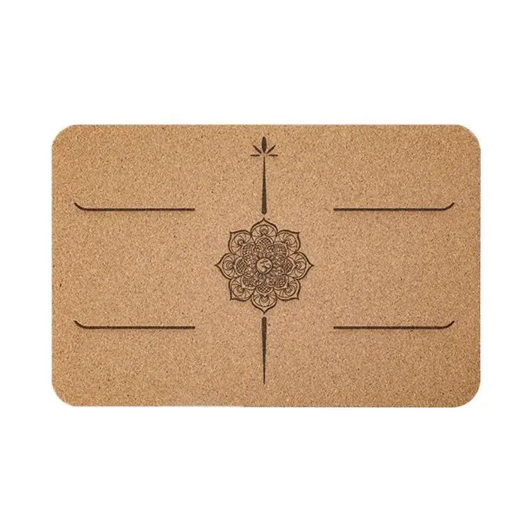 Small Cork Yoga Mat 40x60cm 3mm Thick Non-Slip Exercise Pad for Headstand and Knee Joint Protection Practice